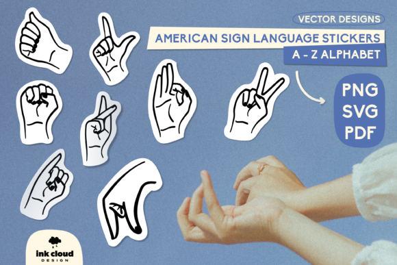 ASL SVG Sticker American Sign Language