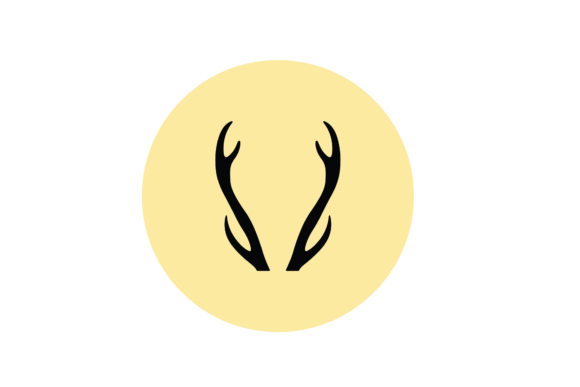 Deer Antler Design Sticker Christmas Svg