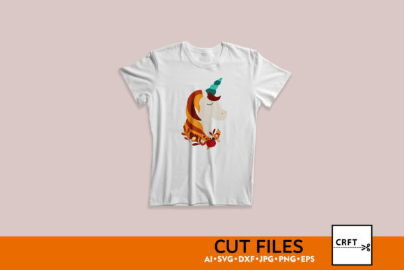FREE Fall Unicorn Sublimation Design
