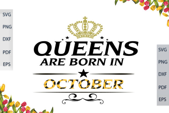 Gift for October Queens, Leopard Font