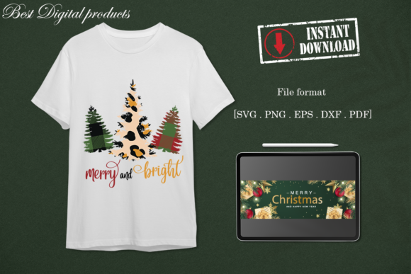 Merry Bright Christmas Sublimation