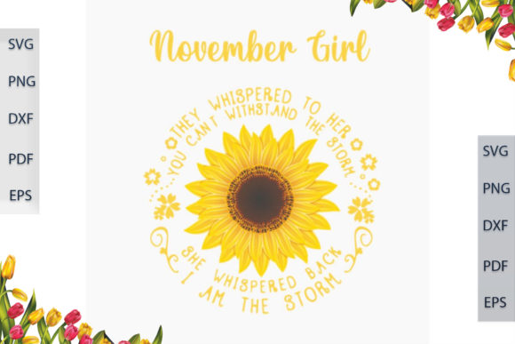 November Sunflower Girls Birthday Gifts